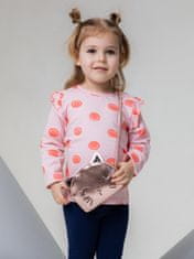 WINKIKI Dívčí tričko s dlouhým rukávem Puntík 110 světle-růžová
