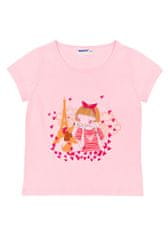WINKIKI Dívčí tričko I love Paris růžová 104