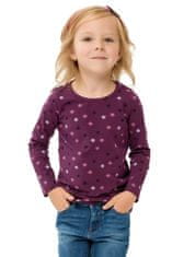WINKIKI Dívčí tričko s dlouhým rukávem Leopard fialová 92