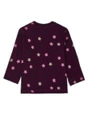 WINKIKI Dívčí tričko s dlouhým rukávem Leopard fialová 80