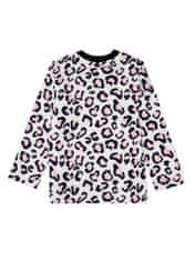 WINKIKI Dívčí tričko s dlouhým rukávem Leopard 80 mléčně bílá