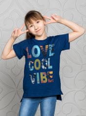 WINKIKI Dívčí tričko Love Cool Vibe 164 navy