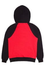 WINKIKI Chlapecká mikina s kapucí WIN 152 černá/červená
