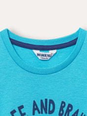 WINKIKI Chlapecké tričko s krátkým rukávem Free and Brave 98 modrá