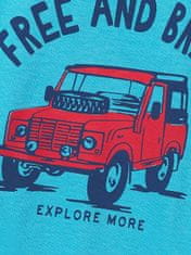 WINKIKI Chlapecké tričko s krátkým rukávem Free and Brave 98 modrá