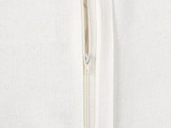 Beliani Bavlněný polštář s korálovým vzorem 45 x 45 cm bílý CORAL