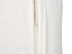 Beliani Bavlněný polštář s vyšívaným vzorem ptáků 45 x 45 cm bílý DILLENIA