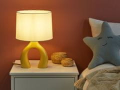 Beliani Keramická stolní lampa žlutá ABBIE