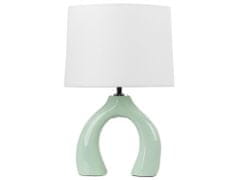 Beliani Keramická stolní lampa zelená ABBIE