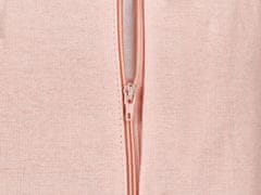 Beliani Sada 2 bavlněných polštářů s vyšívaným duhovým vzorem 45 x 45 cm růžové LEEA