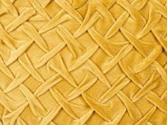 Beliani Sada 2 sametových polštářů 45 x 45 cm žluté CHOISYA