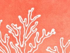 Beliani Sada 2 sametových polštářů s korálovým vzorem 45 x 45 cm červené NORI