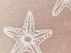 Beliani Sada 2 sametových polštářů se vzorem hvězdic 45 x 45 cm růžové CERAMIUM