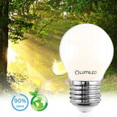 LUMILED 6x LED žárovka E27 P45 7W = 60W 770lm 3000K Teplá bílá 360° Filament Mléčná bublina