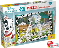 Lisciani Oboustranné puzzle 101 dalmatinů 24 dílků