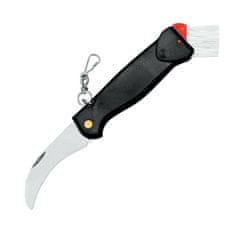 Fox Knives 406 kapesní houbařský nůž 7 cm, černá, plast, otočný kartáček, karabina