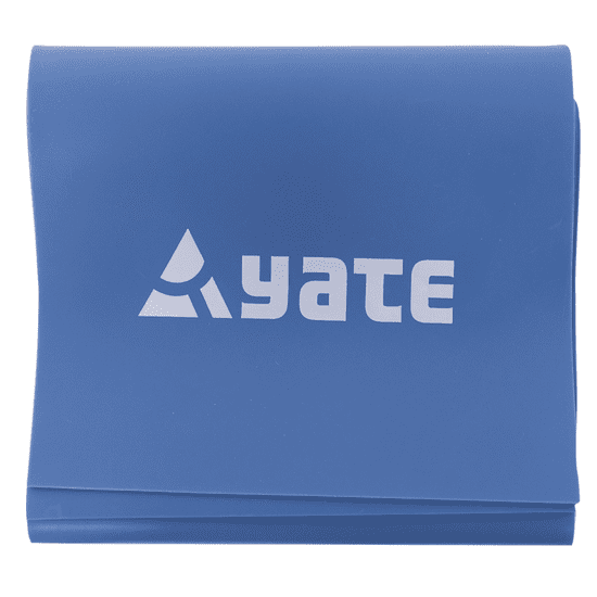 Yate Cvičební pás Yate Fit Band 120x12cm extra tuhý/modrý