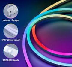 Govee Govee Neon SMART ohebný LED pásek - RGBIC - 3m