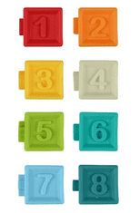 AKUKU Edukační barevné kostky 8ks v krabičce