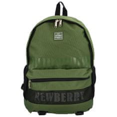 Newberry Stylový studentský látkový batoh Darko, zelená