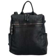 Urban Style Trendový dámský koženkový batůžek Barry, černá
