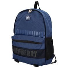 Newberry Stylový studentský látkový batoh Darko, tmavě modrá