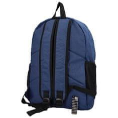 Newberry Stylový studentský látkový batoh Darko, tmavě modrá