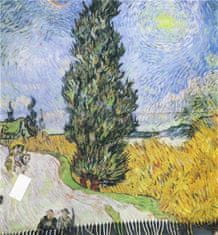 Bavlissimo Šála 180 x 70 cm Vincent van Gogh - Cesta s cypřišem a hvězdou