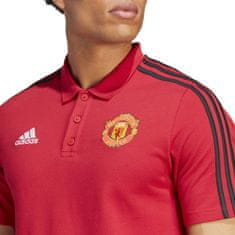 Adidas Polo MANCHESTER UNITED 3-Stripes red Velikost: M