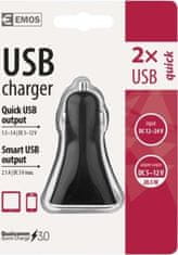 Emos Univerzální USB adaptér do auta 3A (28,5W) max.