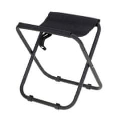 KIK Skládací kempingová/rybářská židle černá