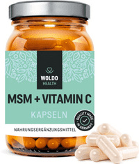 WoldoHealth® MSM s Vitamínem C 180 kapslí