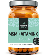 WoldoHealth® MSM s Vitamínem C 180 kapslí