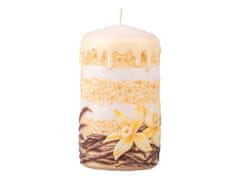 Vanilka květ+lusk válec 60x110mm svíčka