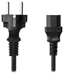 Nedis napájecí kabel 230V/ přípojný 10A/ konektor IEC-320-C13/ přímá zástrčka Schuko/ černý/ bulk/ 3m