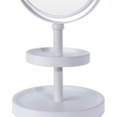 Dekorstyle Oboustranné zrcadlo s poličkou Pretty bílé