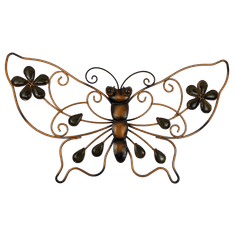 PRODEX Motýl kov s kamínky střední 43 x 26 cm