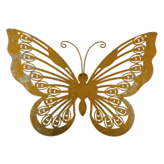 PRODEX Motýl plechový rezavý závěsný 46 x 30 cm