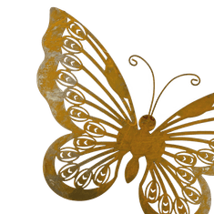 PRODEX Motýl plechový rezavý závěsný 46 x 30 cm