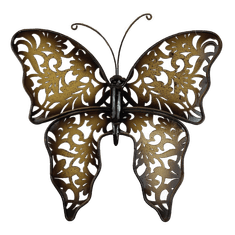 PRODEX Motýl kov hnědobéžový menší 26 x 24 cm