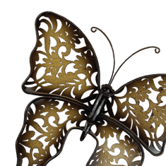 PRODEX Motýl kov hnědobéžový menší 26 x 24 cm