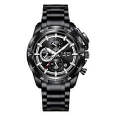Lige Elegantní pánské hodinky s černým ciferníkem a dárkem zdarma - model 8983-2: Strakatý styl pro muže