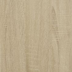 shumee Knihovna dub sonoma 122 x 30 x 132 cm kompozitní dřevo a kov