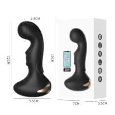 Vibrabate Zakřivený anální vibrátor ovládaný aplikací, pro dámy i muže