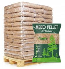 Medex Medex pelety paleta 65 pytlů 6mm 975kg prémiové dřevěné palivo