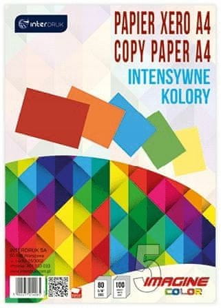 BTS Barevný papír Xerox A4/100 80g intenzivní barvy