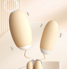 Vibrabate Dvojité vibrační vajíčko, dobíjecí s usb kabelem anální/vaginální stimulace