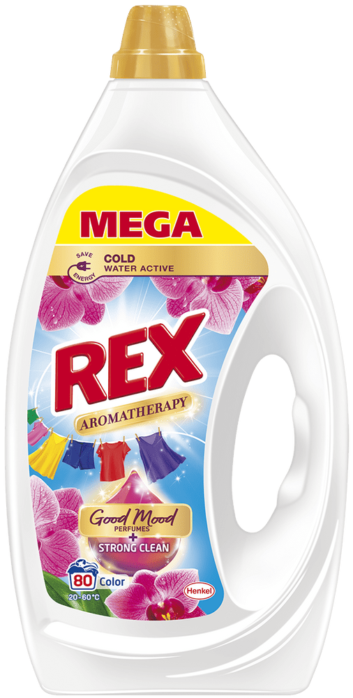 Levně Rex Prací gel Aromatherapy Orchid Color 80 praní, 3,6 l