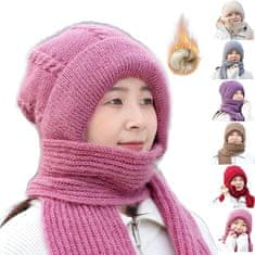 Sofistar Zimní univerzální pletená šála s kapucí pro ženy, šedá