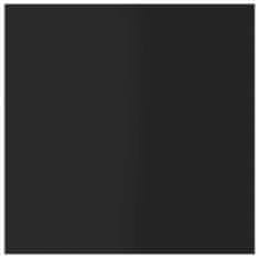 Vidaxl Přídavné police 8 ks černé vysoký lesk 40x40x1,5 cm dřevotříska